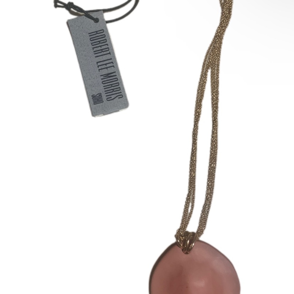 Robert Lee Morris Pink Pendant Necklace.